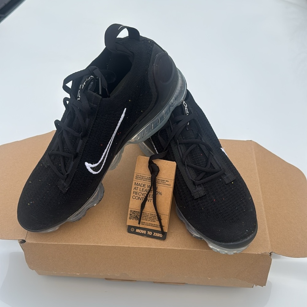 New Nike Air Vapormax 2021 FK Flyknit Black Silver White DC4112-002